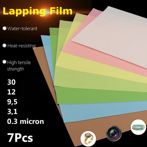 8.5x11'' 3M Microfinishing Sheet Lapping Film Assortment 30,12,9,3,1,5 0.3 