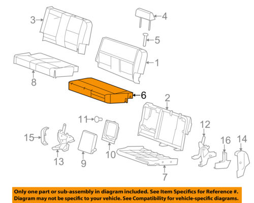 GM OEM Rear Seat-Foam Cushion Pad 22771033 