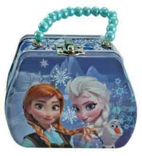 Disney Frozen Anna Elsa Princess Toy Gift Tin Purse Container w//Beaded Handle