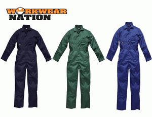 Dickies Redhawk stud anteriore Complessivo Tuta VARI COLORI