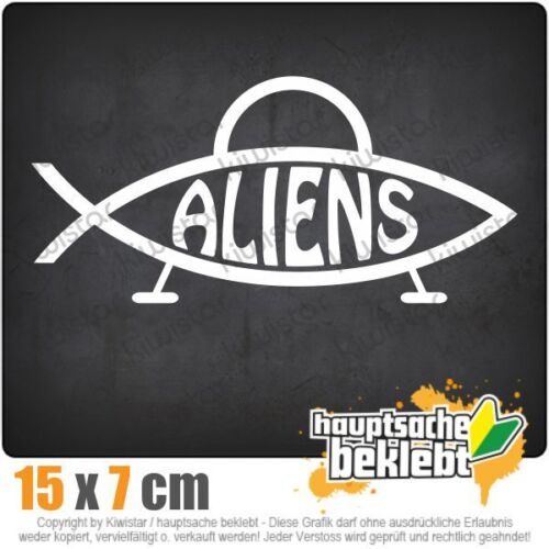 Aliens Fisch csf0267 15 x 7 cm JDM  Sticker Aufkleber 