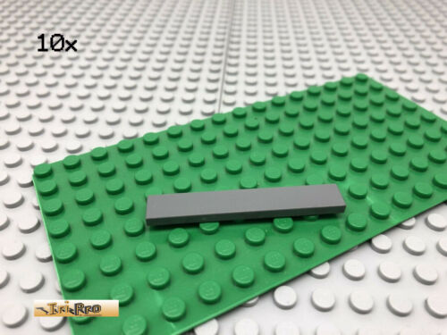 LEGO® 10Stk 1x6 Fliese Platte Plate Dunkel Grau,Dark Gray 6636