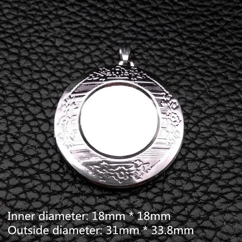 Beau papillon en verre Tibétain Argent Chaîne Photo Médaillon Collier Pendentif G35