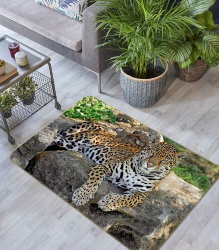 Details about   3D Jaguar Park Stone N571 Animal Non Slip Rug Mat Round Elegant Carpet Fay 