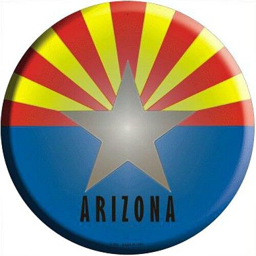AZ Arizona State Flag 12/" Round Metal Sign US Patriotic Man Cave Decor Americana