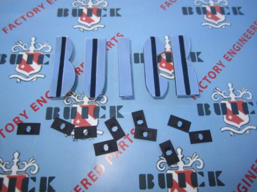 1954 Buick Hood Letters with Mounting Clips. Die Cast Chrome as Original
