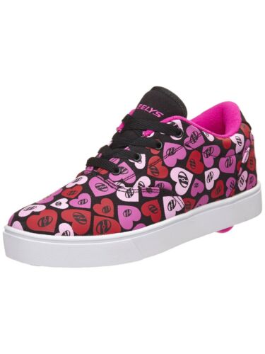 Heelys Girl/'s Launch Youth Sneaker HE100081H Black//Multipink//Hearts
