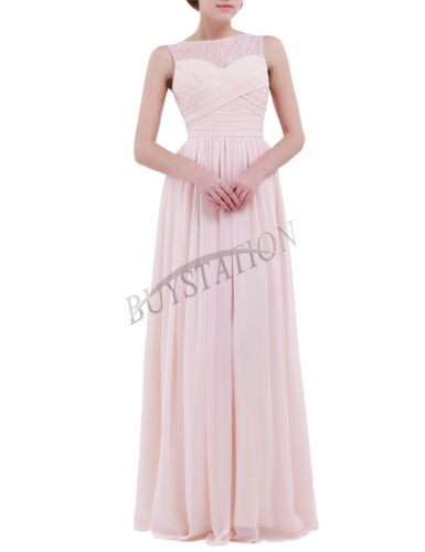 UK Womens Formal Lace Long Dress Prom Evening Party Cocktail Bridesmaid Wedding