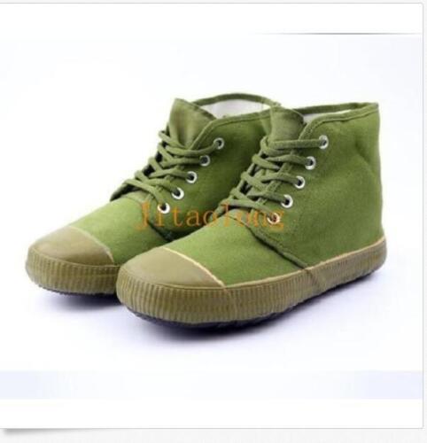 Men Khaki Military High Tops Canvas Baseball Lace Up Boots Vintage Ankle Shoes 