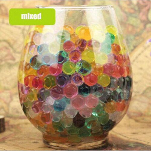 100pcs Crystal Soil Hydrogel Polymer Water Beads Wedding Decoration Multicolor 