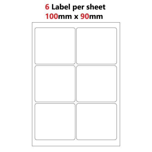 Adhesive Inkjet Laser Sticker Mailing Address 1-65 Labels per sheet A4 Self