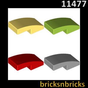 Curved 2 x 1Various Colours LEGO 11477 Slope 