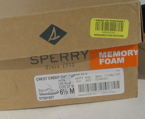 Women's Sperry Top-Sider Sneaker Crest Creep Suede Memory Foam Gray Sz 6-10 NIB 