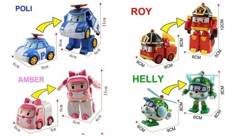 ROBOCAR POLI /"HELI/" Transforming Robot Cake Topper USA SELLER