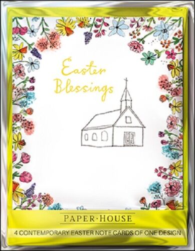 Paquete De 4 Mini bendiciones de Pascua feliz pascua tarjetas de felicitación en la misma Desig