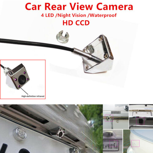 Car Parking Rear View Camera 4 LED Night Vision Waterproof HD CCD Wire 170° 1PCS