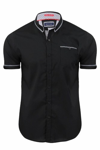 Mens Plain Shirt by Brave Soul /'Mombassa/' Short Sleeved Cotton Casual S M L XL