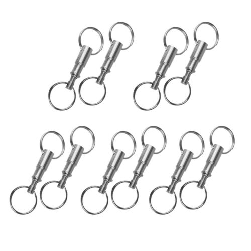 10 Detachable Pull Apart Quick Release Keychain Key Rings  Rings 