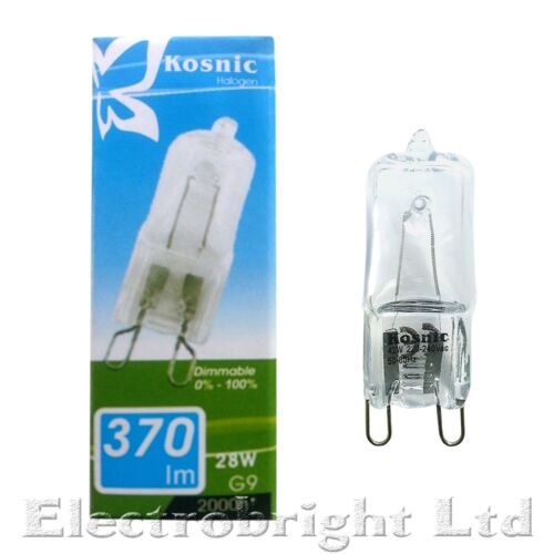 5x KOSNIC G9 28w=40w Halogen DIMMABLE ENERGY SAVING bulbs Capsule Watt fused UK 