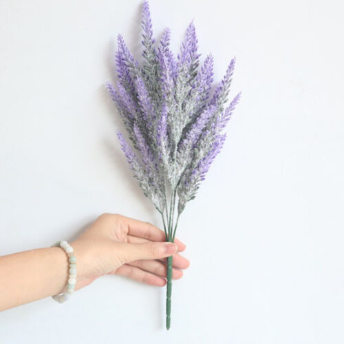Details about   25 Heads/Bouquet Romantic Artificial Flower Lavender Bouquet with Green Leav JC 
