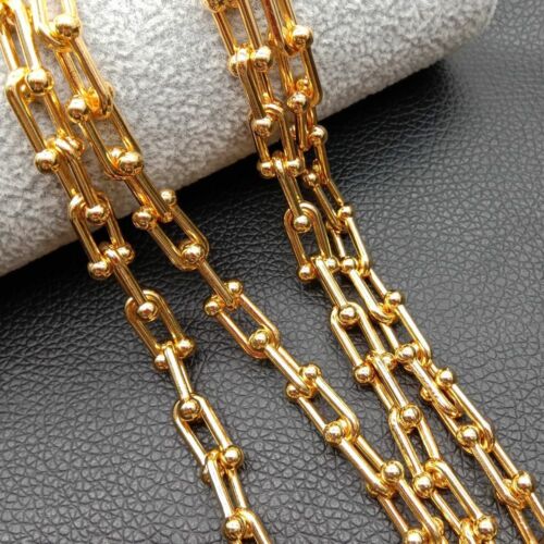 1 meters 18k gold plated Link Chains For Jewelry Making DIY Supplies Chain 