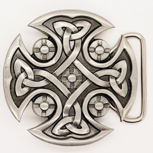 Croix celtique entrelacs Boucle de ceinture Biker Métal Gothique Pagan Viking Mjolnir 