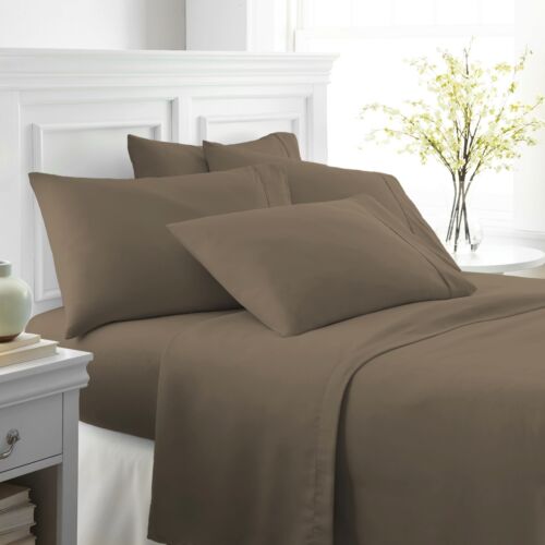 Ultra Soft 6 Piece Bed Sheet Set Hypoallergenic /& Wrinkle Resistant Non-Piling