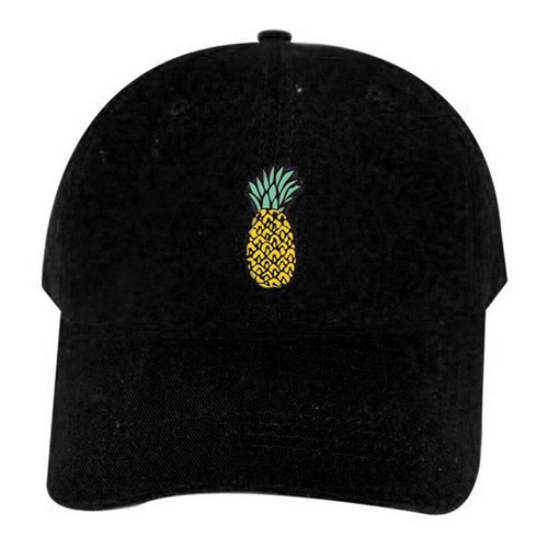 Unisex Pineapple Print Baseball Cap Snapback Adjustable Hip Hop Flat Hat Charm