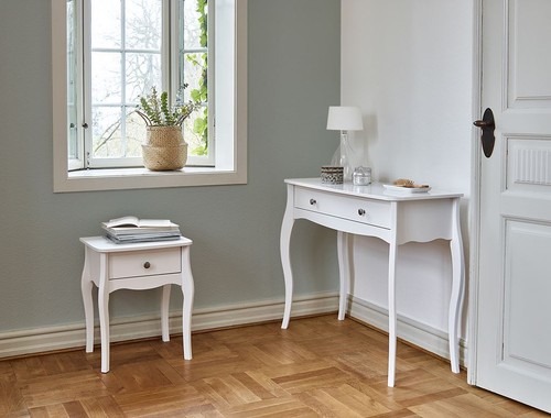 Steens White Baroque French Louis 3 Drawer Wide Chest