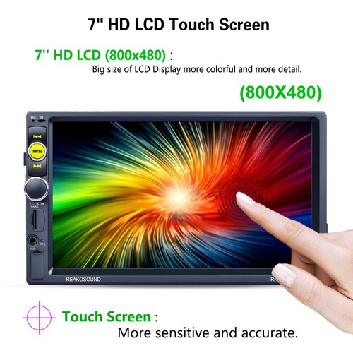 7/" 2Din TFT 1080P Auto MP5 MP3 Player RDS Bluetooth Audio Radio Stereo AM//FM ISO