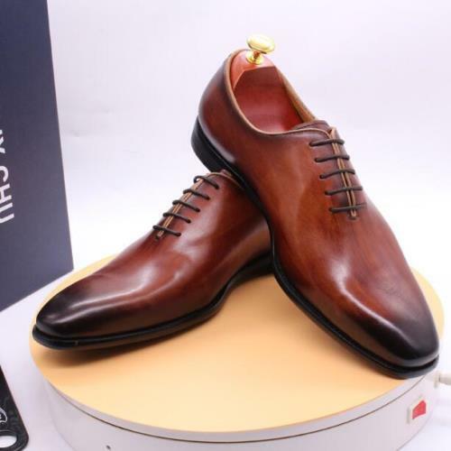 Details about  / Mens Low Top Real Leather Business Shoes Oxfords Work Office Wedding Party New L