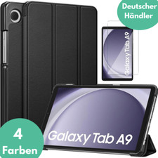 Hülle für Samsung Galaxy Tab A9 Schutzglas Panzerfolie Case Tasche Klapphülle ✅