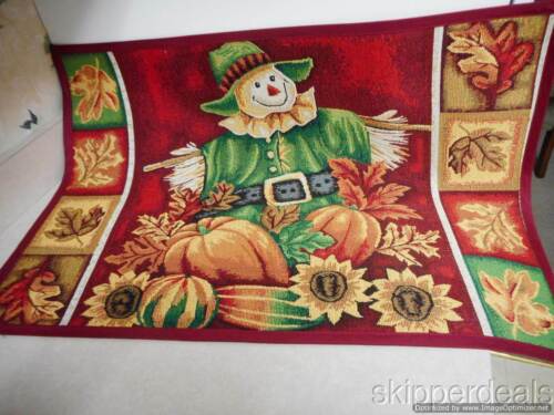 Scarecrow 19 x 27 HomeCrate Fall Harvest Tapestry Area Rug 