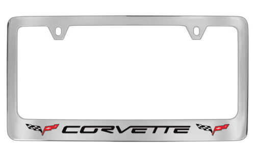 Chevrolet Chevy Corvette C6 Chrome Plated Metal License Plate Frame Holder