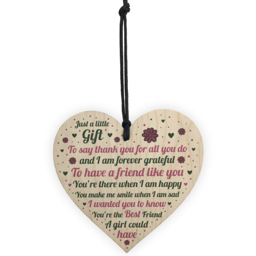 Best Friend Plaque Wooden Heart Best Friend Gifts Best Friend Gifts For Women