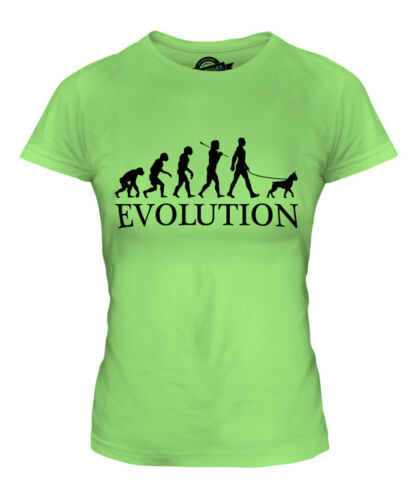 BOXER chien evolution of man femmes t-shirt top dog lover allemand walker walking