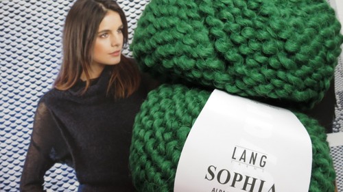 1 kg Wolle Lang Yarns SOPHIA Baby Alpaka Merino Bougle Waldgrün Grün Smaragd