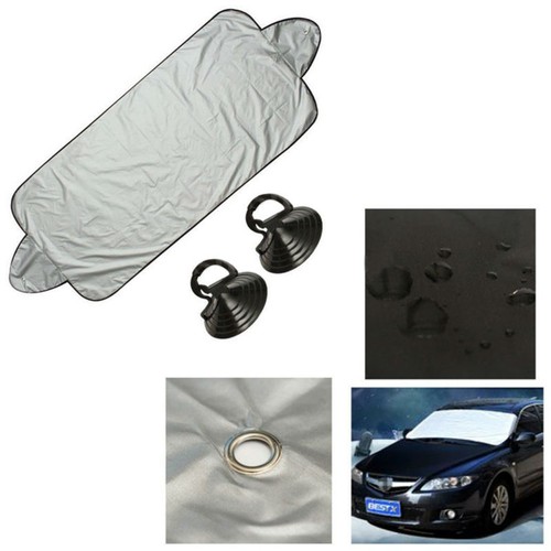 Car Folding Windshield Protect Cover Snow Ice Frost Protector Sun Shield Silver