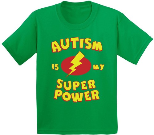 Autism Is My Super Power T shirts Kids Tees Tops for Autism Awareness