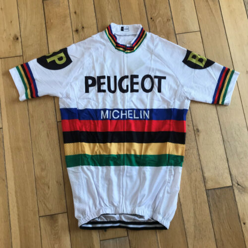 Details about / Classic Retro Vintage Mens Peugeot Michelin Cycling Jersey Size M-XL UK Seller