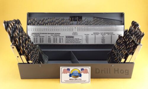 Drill Hog® 115 Pc Drill Bit Set Letter Number HI-Molybdenum M7 Lifetime Warranty 