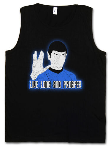 LIVE LONG AND PROSPER I TANK TOP Star Spock Finger Trek Vulkanischer Gruß