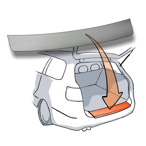 Passend für Toyota ProAce Lackschutzfolie Ladekantenschutz Pro Ace Verso II
