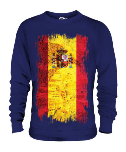Espagne Grunge Drapeau Unisexe Sweater Pull Pull Sweat-shirt Hommes Femmes