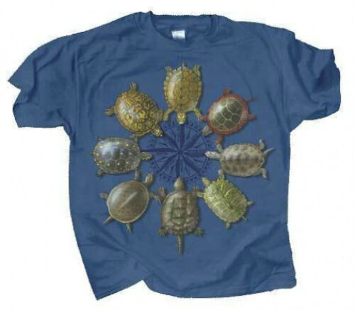 NEW Youth Size T Shirt Turtle Circle Full Color on Cotton Sm Med Lg 