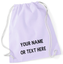 Personalised Cotton Drawstring Bag PE Gym Kit School P.E Kids Sport Rucksack FDC