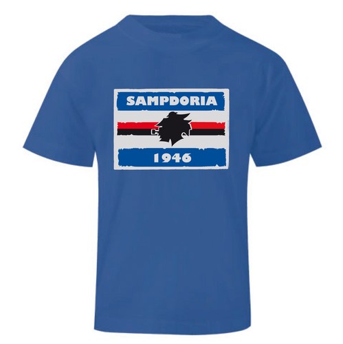 Art T-shirt Blu Maglietta Sampdoria Bambino Child Boy