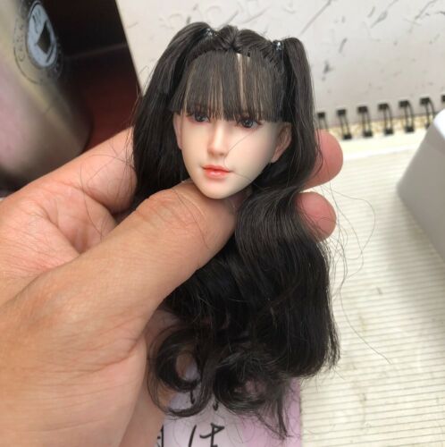 1//6 Beauty Girl Long Black Hair Model Fit 12/'/' Female Action Figure Body Model