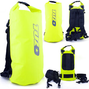 New Tuzo Roll Top Waterproof Backpack Rucksack Dry Bag Sack Flo Yellow 40 Litre