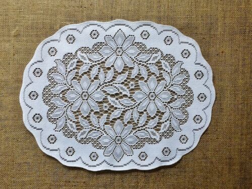 White Heritage Lace Regency Table Runners or Place Mats Diningroom Bedroom 